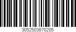 Código de barras (EAN, GTIN, SKU, ISBN): '3052503870205'