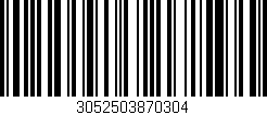 Código de barras (EAN, GTIN, SKU, ISBN): '3052503870304'
