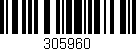 Código de barras (EAN, GTIN, SKU, ISBN): '305960'