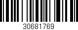 Código de barras (EAN, GTIN, SKU, ISBN): '30681769'