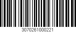 Código de barras (EAN, GTIN, SKU, ISBN): '3070261000221'
