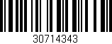 Código de barras (EAN, GTIN, SKU, ISBN): '30714343'