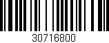 Código de barras (EAN, GTIN, SKU, ISBN): '30716800'