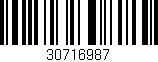 Código de barras (EAN, GTIN, SKU, ISBN): '30716987'