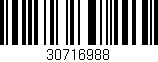 Código de barras (EAN, GTIN, SKU, ISBN): '30716988'