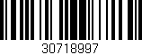 Código de barras (EAN, GTIN, SKU, ISBN): '30718997'