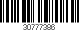 Código de barras (EAN, GTIN, SKU, ISBN): '30777386'