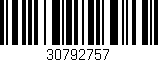 Código de barras (EAN, GTIN, SKU, ISBN): '30792757'