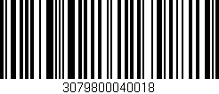 Código de barras (EAN, GTIN, SKU, ISBN): '3079800040018'