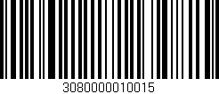 Código de barras (EAN, GTIN, SKU, ISBN): '3080000010015'