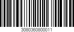 Código de barras (EAN, GTIN, SKU, ISBN): '3080360800011'