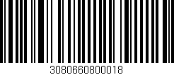 Código de barras (EAN, GTIN, SKU, ISBN): '3080660800018'