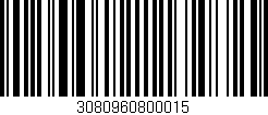 Código de barras (EAN, GTIN, SKU, ISBN): '3080960800015'