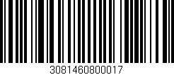 Código de barras (EAN, GTIN, SKU, ISBN): '3081460800017'