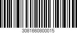 Código de barras (EAN, GTIN, SKU, ISBN): '3081660800015'