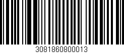 Código de barras (EAN, GTIN, SKU, ISBN): '3081860800013'
