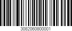 Código de barras (EAN, GTIN, SKU, ISBN): '3082060800001'