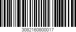 Código de barras (EAN, GTIN, SKU, ISBN): '3082160800017'