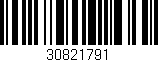 Código de barras (EAN, GTIN, SKU, ISBN): '30821791'