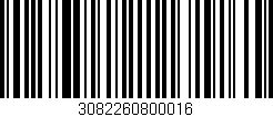 Código de barras (EAN, GTIN, SKU, ISBN): '3082260800016'