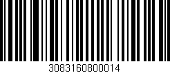Código de barras (EAN, GTIN, SKU, ISBN): '3083160800014'