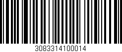Código de barras (EAN, GTIN, SKU, ISBN): '3083314100014'
