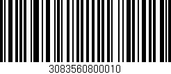 Código de barras (EAN, GTIN, SKU, ISBN): '3083560800010'