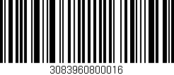 Código de barras (EAN, GTIN, SKU, ISBN): '3083960800016'