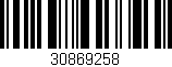 Código de barras (EAN, GTIN, SKU, ISBN): '30869258'