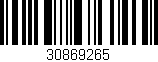 Código de barras (EAN, GTIN, SKU, ISBN): '30869265'