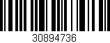 Código de barras (EAN, GTIN, SKU, ISBN): '30894736'