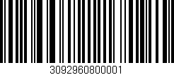 Código de barras (EAN, GTIN, SKU, ISBN): '3092960800001'