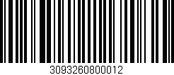 Código de barras (EAN, GTIN, SKU, ISBN): '3093260800012'