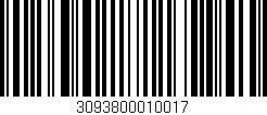Código de barras (EAN, GTIN, SKU, ISBN): '3093800010017'