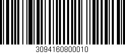Código de barras (EAN, GTIN, SKU, ISBN): '3094160800010'