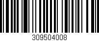 Código de barras (EAN, GTIN, SKU, ISBN): '309504008'