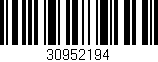 Código de barras (EAN, GTIN, SKU, ISBN): '30952194'