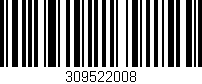 Código de barras (EAN, GTIN, SKU, ISBN): '309522008'