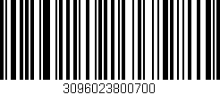 Código de barras (EAN, GTIN, SKU, ISBN): '3096023800700'