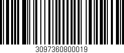 Código de barras (EAN, GTIN, SKU, ISBN): '3097360800019'