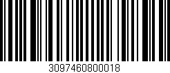 Código de barras (EAN, GTIN, SKU, ISBN): '3097460800018'