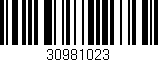 Código de barras (EAN, GTIN, SKU, ISBN): '30981023'