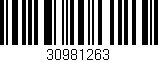 Código de barras (EAN, GTIN, SKU, ISBN): '30981263'