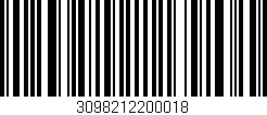 Código de barras (EAN, GTIN, SKU, ISBN): '3098212200018'