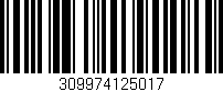 Código de barras (EAN, GTIN, SKU, ISBN): '309974125017'