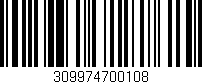 Código de barras (EAN, GTIN, SKU, ISBN): '309974700108'