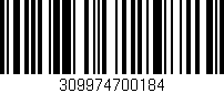 Código de barras (EAN, GTIN, SKU, ISBN): '309974700184'