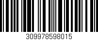 Código de barras (EAN, GTIN, SKU, ISBN): '309978598015'