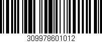 Código de barras (EAN, GTIN, SKU, ISBN): '309978601012'
