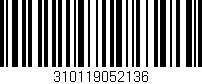 Código de barras (EAN, GTIN, SKU, ISBN): '310119052136'